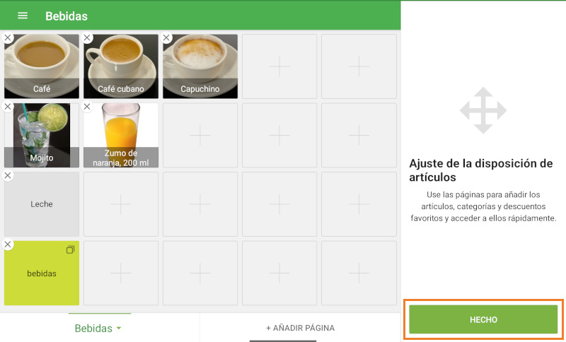 pulse «Hecho» para guardar los cambios