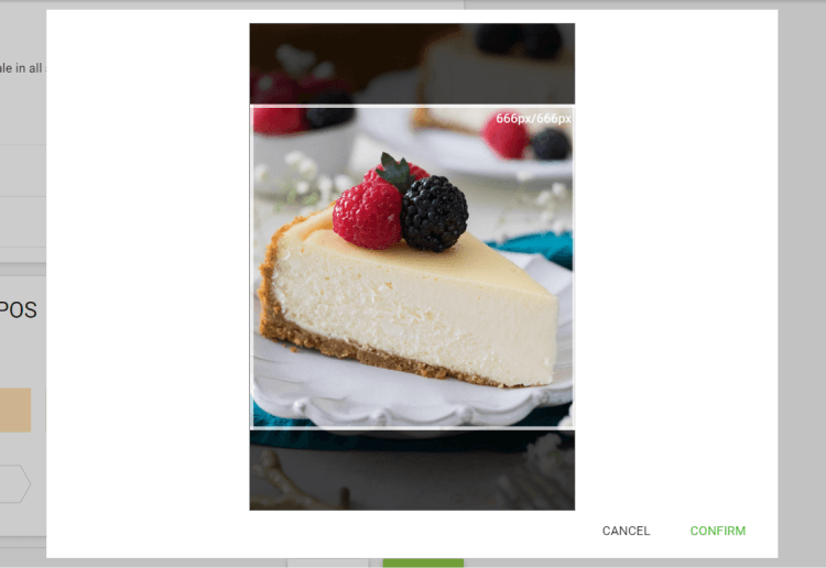 Loyverse chỉ sử dụng hình ảnh vuông cho mục xem trước mặt hàng