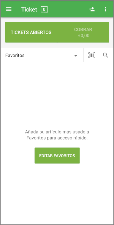 Pulse el botón 'Editar favoritos' para acceder al modo de edición.