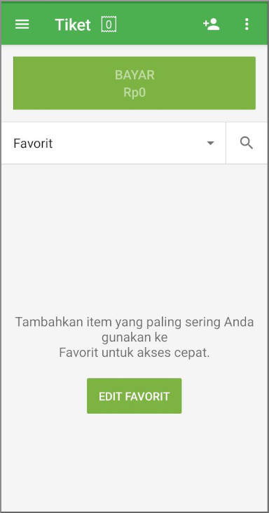 Ketuk tombol 'Edit favorit' untuk masuk ke mode edit.