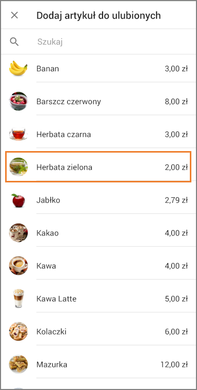 Wybierz artykuł z listy wszystkich artykułów.