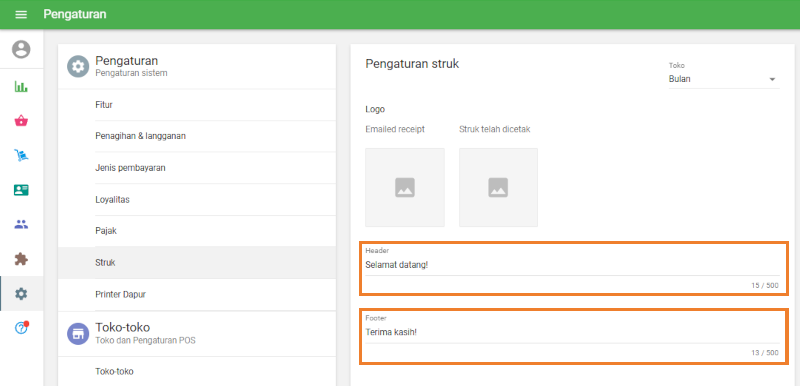 Mengatur Header atau Footer