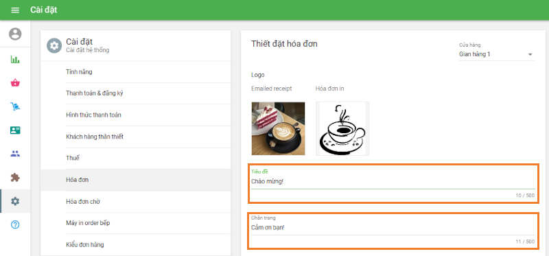 Tùy chỉnh đầu trang hoặc chân trang