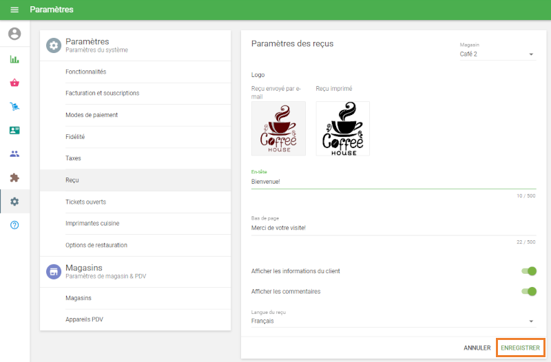 Sauvegarder les modifications
