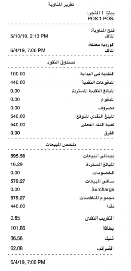 تقرير المناوبة المطبوع