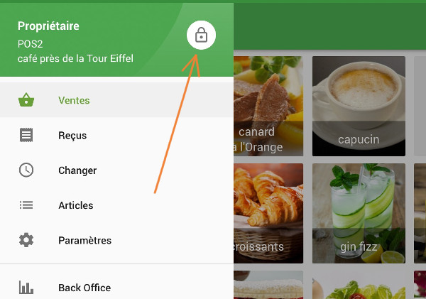 Puis, appuyez sur l’icône de verrouillage.