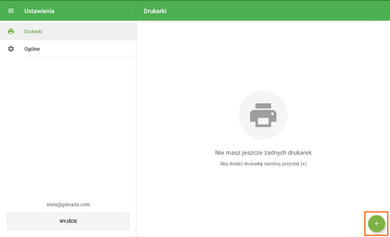 Utwórz drukarkę przycisk