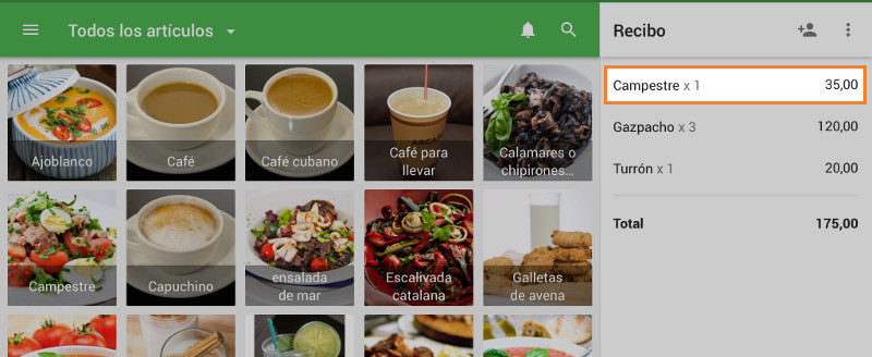 de barras éste aparecerá en su recibo