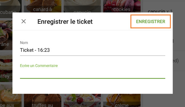 le bouton «Enregistrer»