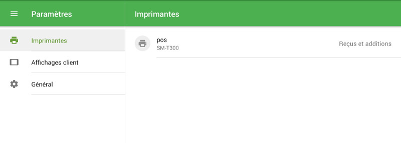 imprimante dans la liste