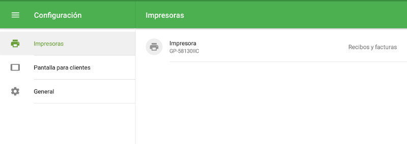 su impresora como parte de la lista de impresoras