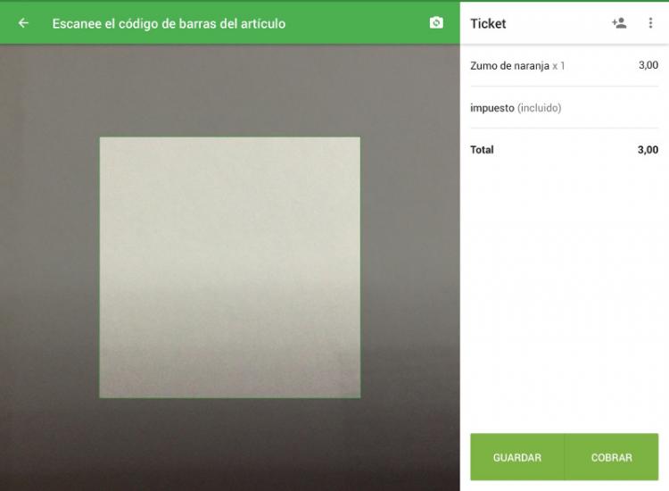 artículo en la lista del ticket