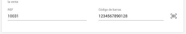 campo para códigos de barras