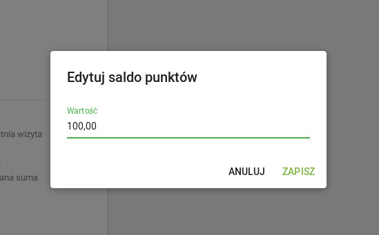 formularzu „Skoryguj punkty”