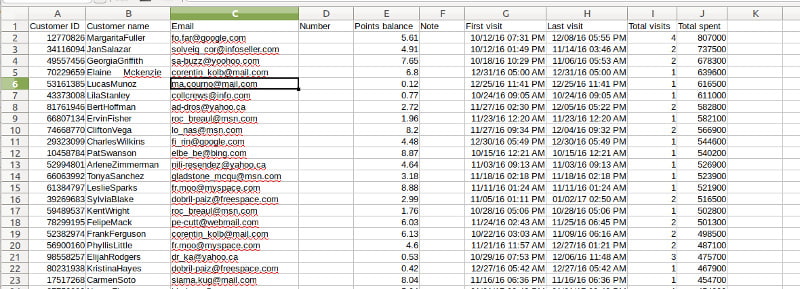 내보내기 파일을 열고