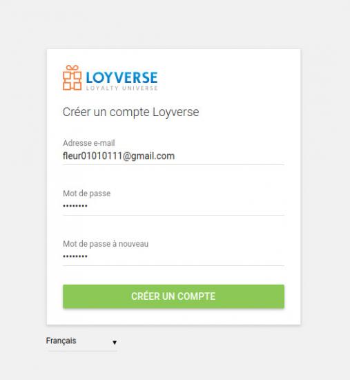 L’employé sera redirigé vers le formulaire de bureau arrière, alors il/elle doit remplir dans un mot de passe pour créer un compte.