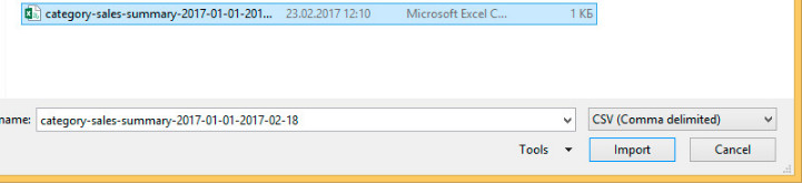 Seleccione su archivo CSV y haga click en “Importar”