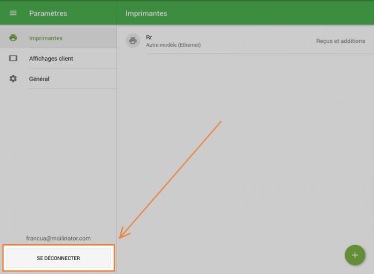 le bouton "Se déconnecter"