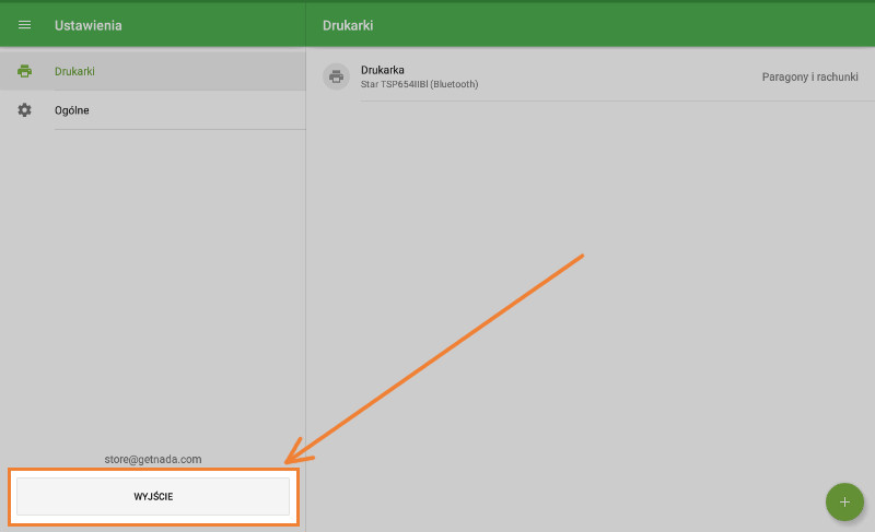 przycisk „Wyjście”