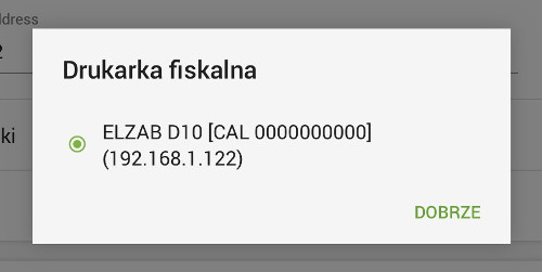 okno z listem drukarkę fiskalną