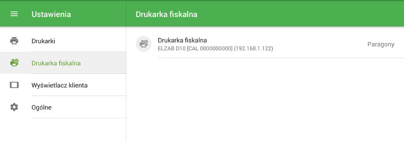 drukarka fiskalną na liście