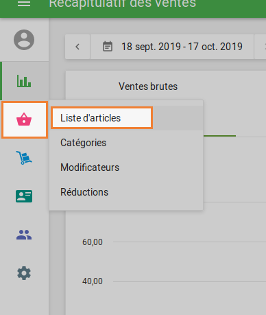 Allez dans le menu «&nbsp;Liste&nbsp;» dans le back office.