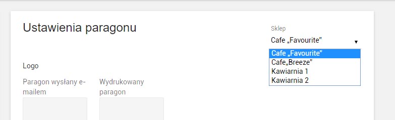 nazwa sklepu z listy rozwijanej