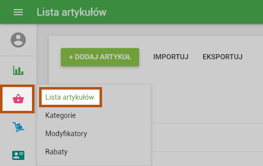 List artykułów