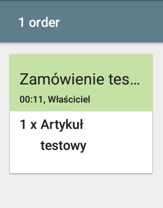 zamówienie testowe