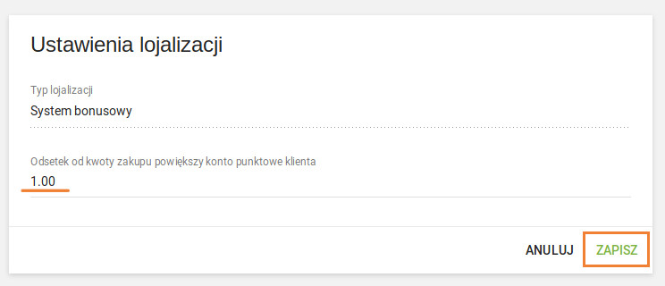 Ustawienia lojalizacji