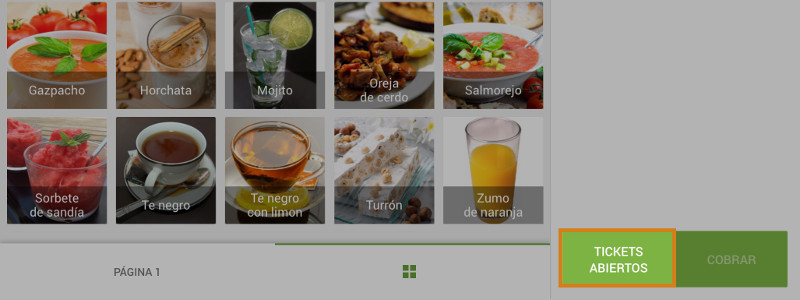 ‘Open ticket’ button