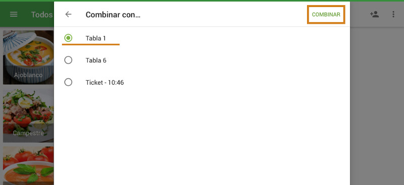 Selecting the merging ticket name