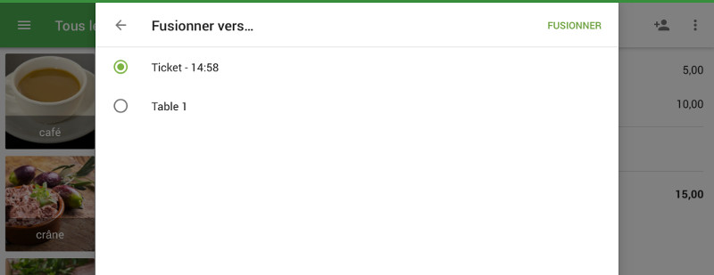 Sélectionnez un nom pour le ticket fusionné et appuyez sur « OK » pour enregistrer.