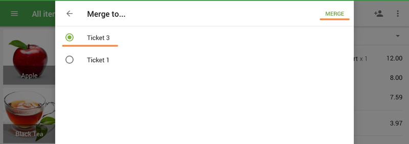 Selecting a name for the merged ticket
