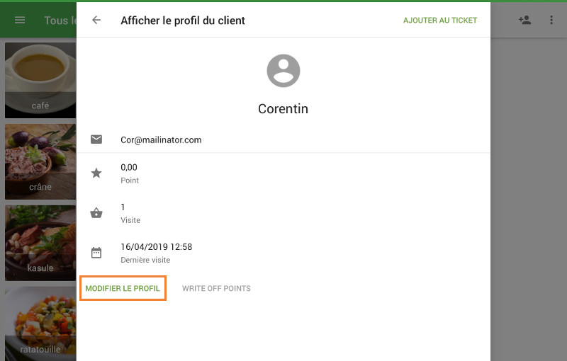 ‘Modifier le profil’