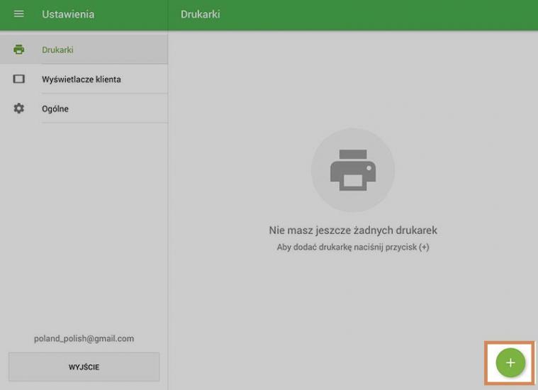 dodawanie wyświetlacz kuchenny jako drukarkę
