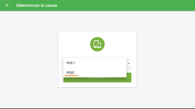 Selectionnes la caisse