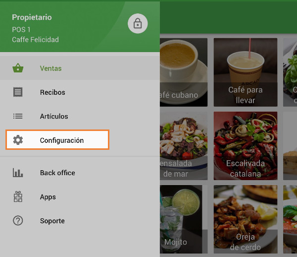la app Loyverse TPV Configuración