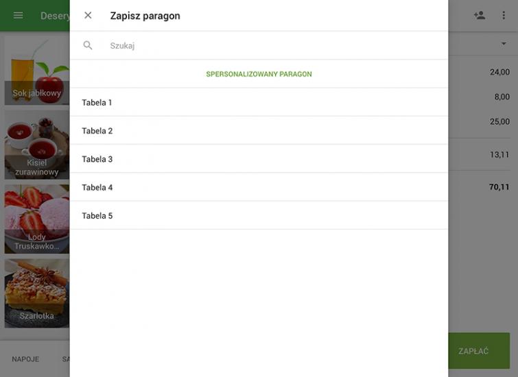 list nazw predefiniowanych paragonów