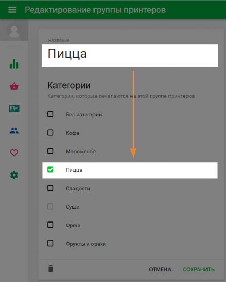 группа принтеров Пицца