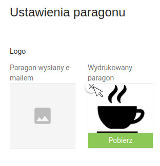 Jeżeli nie chcesz, aby Twoje logo pojawiło się na wydrukowanym lub wysłanym e-mailem paragonie, możesz go usunąć dla wybranego sklepu w Panelu Administracyjnym.