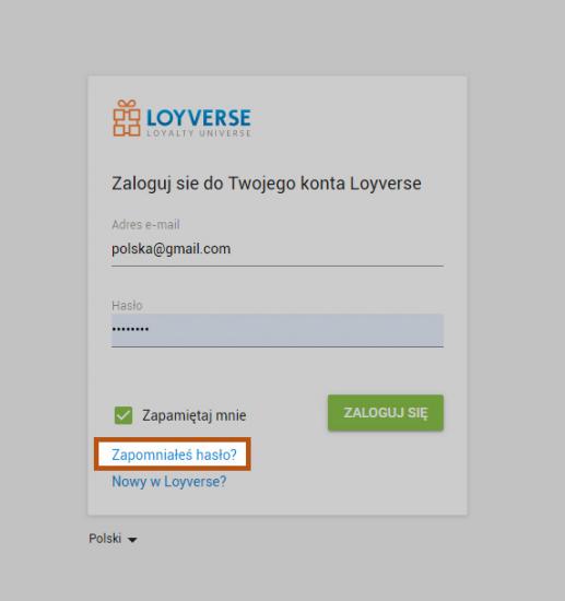 Zapomniałeś hasło?