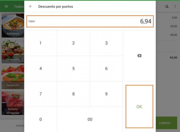 los puntos disponibles del cliente