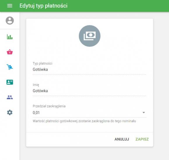 Formularz „Edytuj metodę płatności”