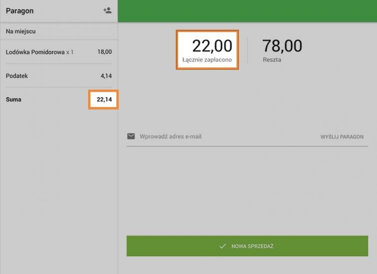 ekran z uwzględnieniem zaokrąglenia