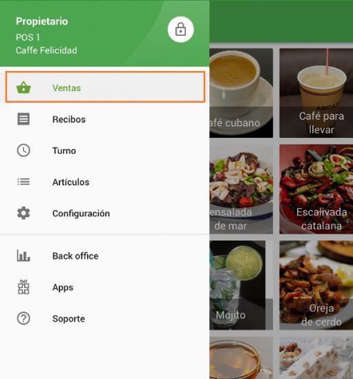 vaya a la ventana de “Ventas”