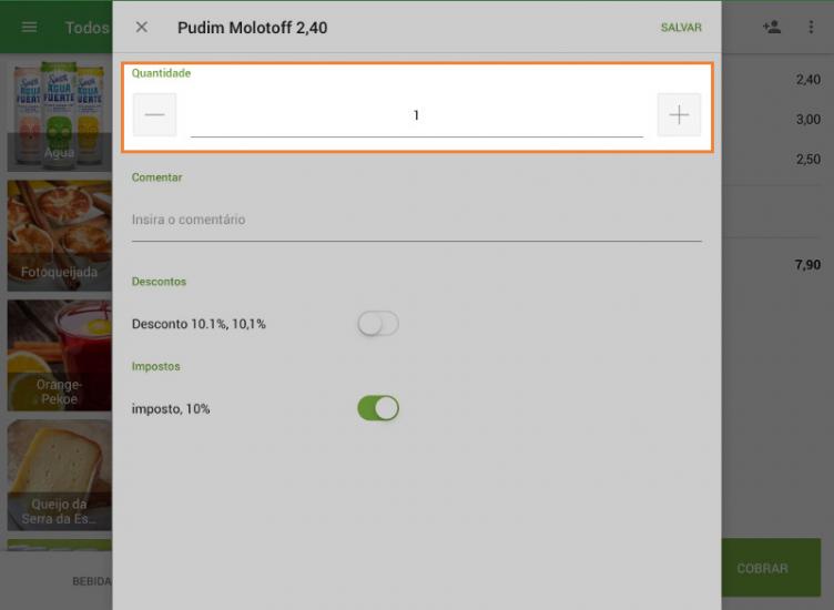 quando está no recebimento