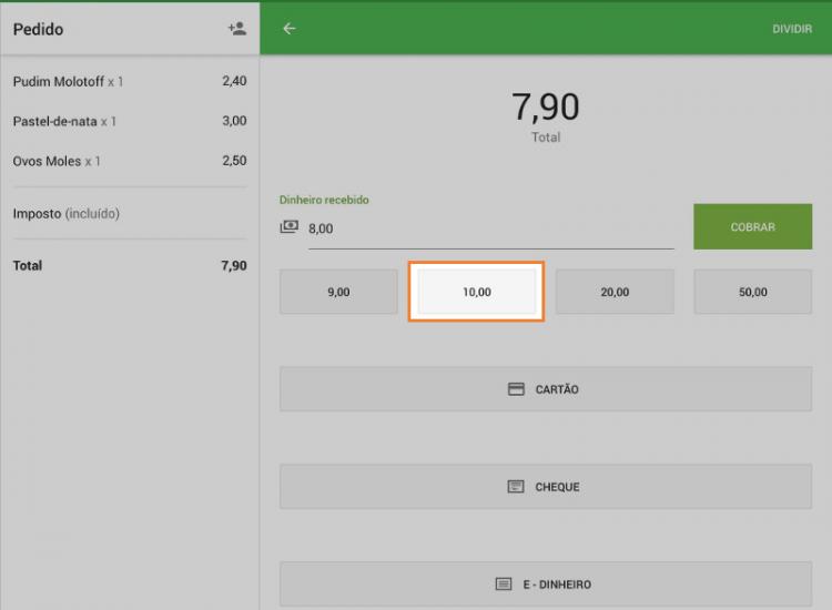você pode escolher um tipo de pagamento para cobrança