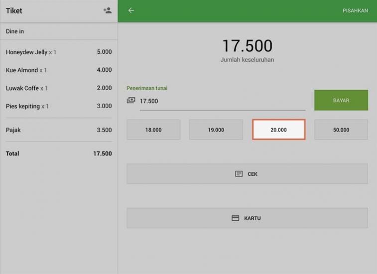Pada tampilan ini, anda bisa memilih metode pembayaran.