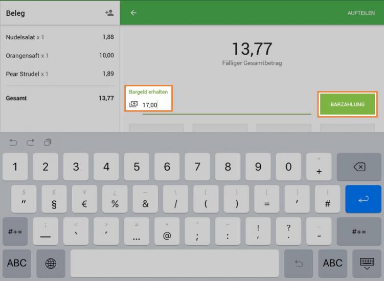 auf "Berechnen" tippe